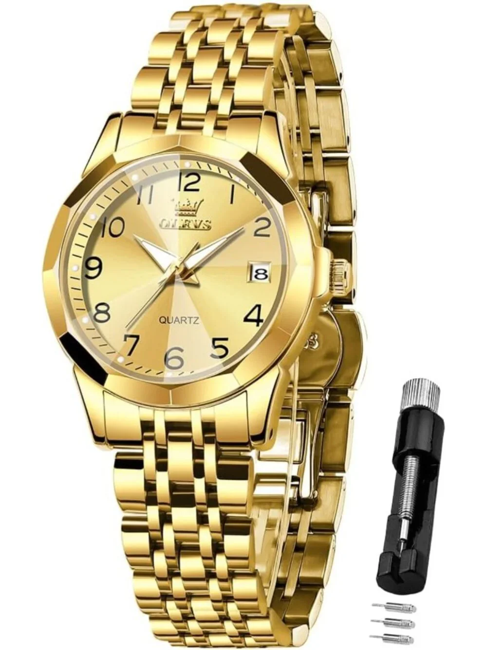 Stylish Women's Analog Watch - Waterproof, Luminous, Two-Tone, Easy to Read
